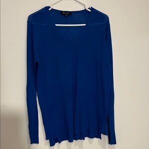 Stylish Royal Blue Long Sleeve Top